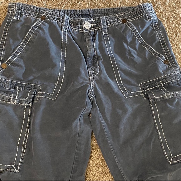 True Religion Men's Cargo Pants - Charcoal - Picture 2 of 9